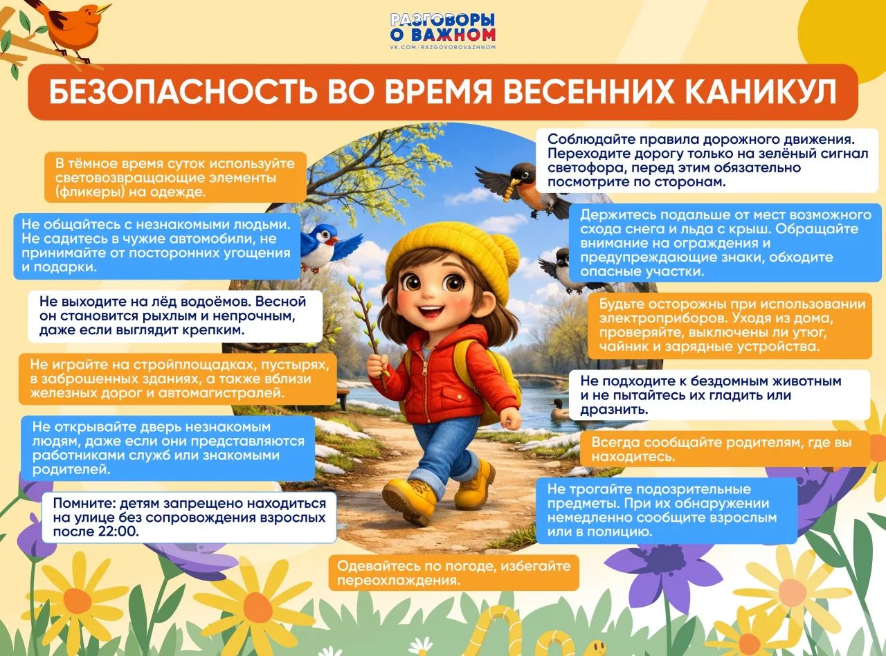 безопасность на весенних каникулах