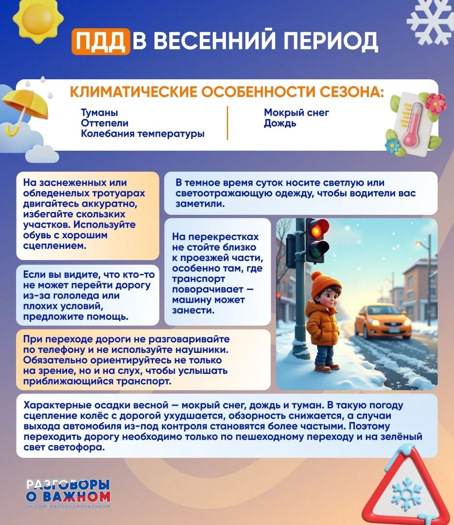 пДд в весенний период